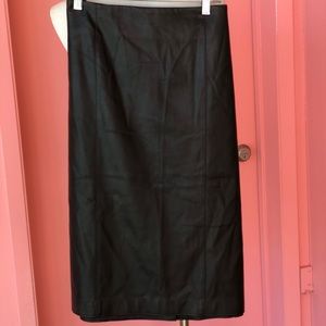 Espresso pleather pencil skirt